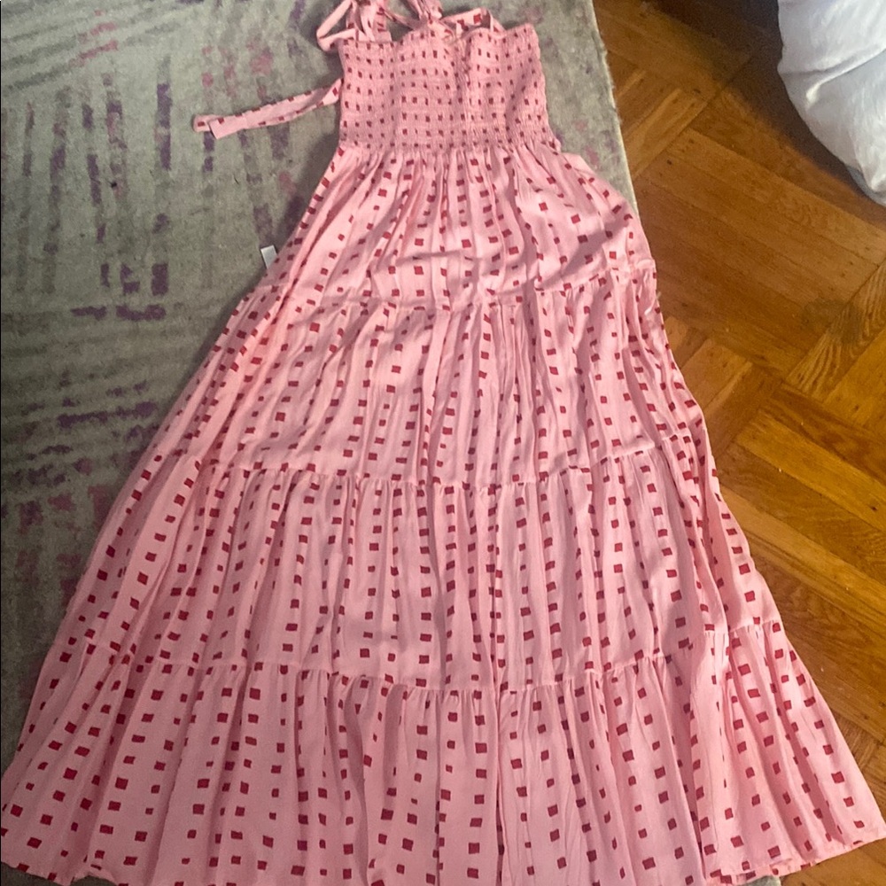 Pink Smocked Kids Dress